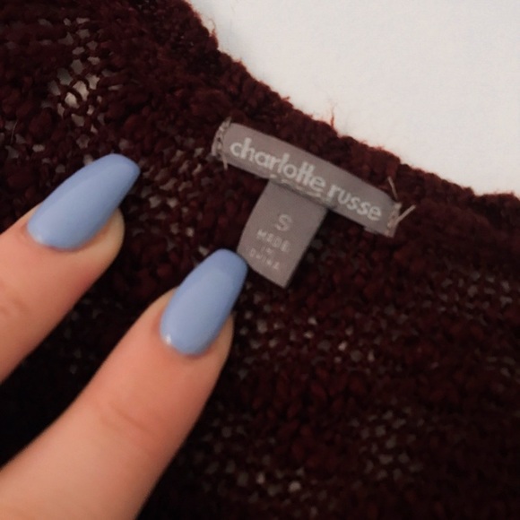 Maroon knitted sweater dress - Picture 4 of 4